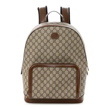 gucci monogram supreme backpack interlocking|GUCCI GG Supreme Monogram Textured Calfskin Retro .